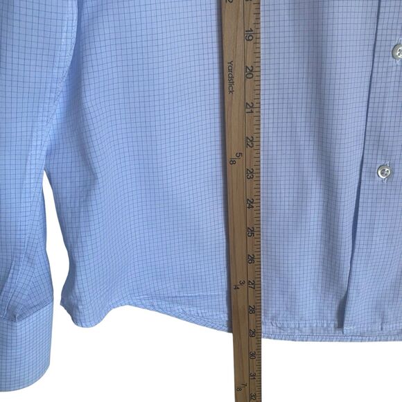 Aquascutum London Mens Dress Shirt 42/16.5 Light Blue Button Down Long Sleeve - Picture 8 of 10